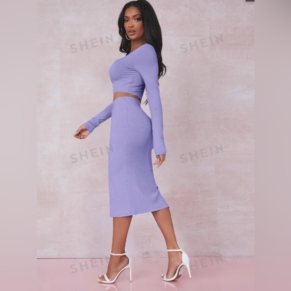 SHEIN Crop Top & Skirt Set - Picture 3 of 3